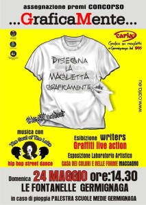 La locandina per la premiazione del Concorso "...Graficamente...", domenica pomeriggio a Germignaga