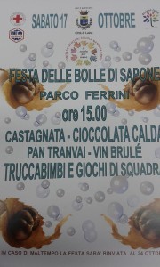 Luino, Parco Ferrini: sabato la "Festa delle bolle di sapone", con una raccolta fondi per la Scuola Materna di Creva