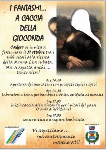 Halloween, sabato pomeriggio a Cadero "I fantasmi... alla ricerca della Gioconda"