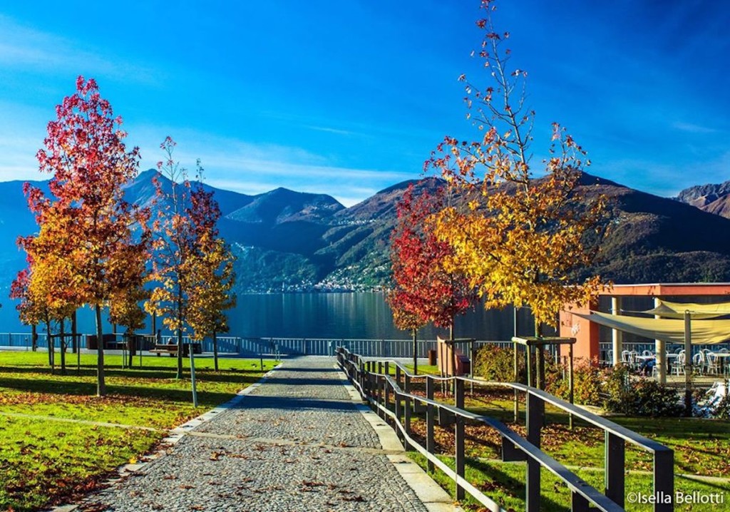 In autunno il paesaggio dal Parco a Lago di Luino è spettacolare. La foto è di Isella Bellotti