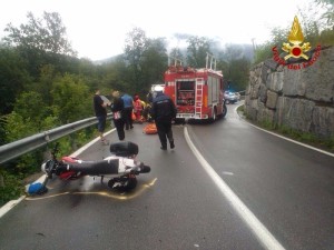 L'incidente avvenuto nei pressi del Comune di Cremenaga