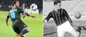 Higuain vs Nordahl (ANSA)