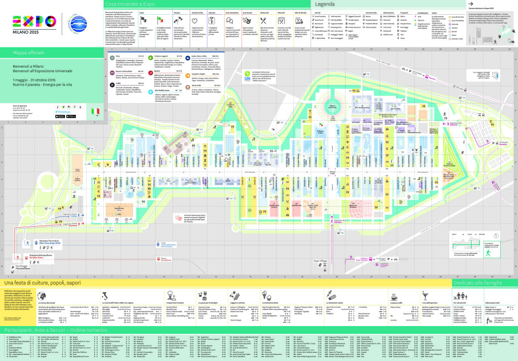 La mappa di Expo Milano 2015