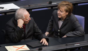 La premier tedesca, Angela Merkel, insieme al ministro delle Finanze tedesco Schaeuble (cducsu.de)