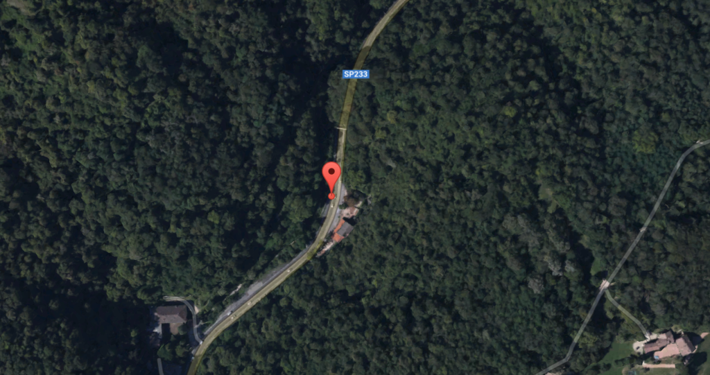 Il luogo dell'incidente di questa mattina a Induno Olona (maps.google.it)