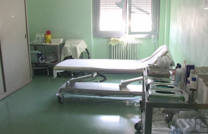 Una sala visite dell'Ospedale di Luino