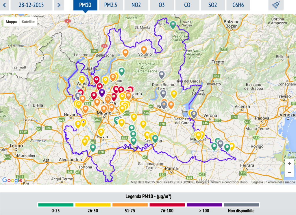 Arpa Lombardia, l'aggiornamento sulla qualità dell'aria. Meteo: dal 2 gennaio perturbazioni e rinforzo dei venti (Foto © Arpa Lombardia)