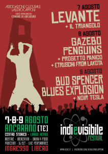 La locandina dell'INDIeVISIBILE festival di Ancarano, in provincia di Teramo