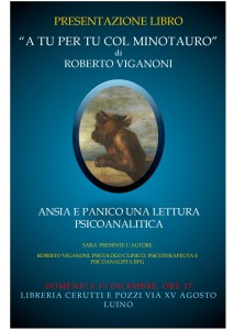 La copertina del libro "A tu per tu col Minotauro" di Roberto Viganoni