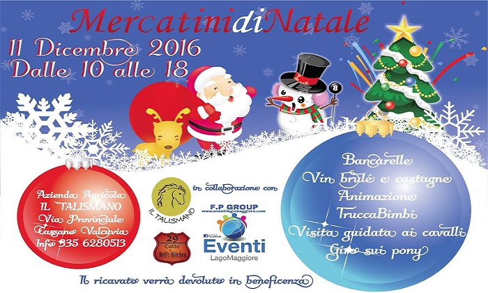 Cassano Valcuvia, "Mercatini di Natale" per fare beneficenza