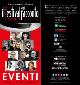 La copertina del calendario autunnale degli eventi al Festival del Racconto 2015 (facebook.com)