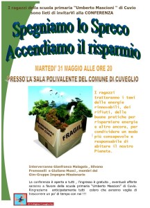Cuveglio, i bambini della scuola di Cuvio martedì sera relatori per un giorno