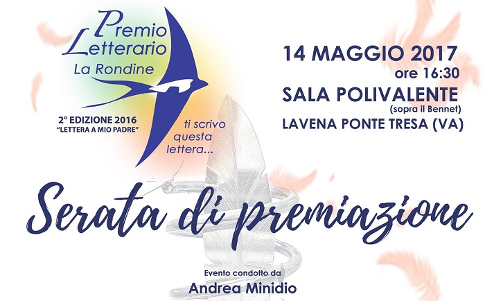 Lavena Ponte Tresa, domenica la cerimonia di premiazione del Premio Letterario La Rondine
