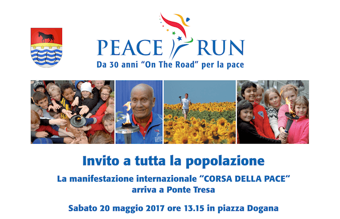 La dogana di Ponte Tresa domani ospita "Peace Run", da trent'anni"On The Road" per la pace