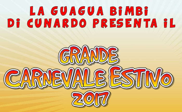 Domenica a Cunardo la prima edizione del "Carnevale Estivo Guagua Bimbi"
