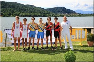 Bene la Canottieri Luino alla regionale giovanile e Master di Corgeno (2x cadetti M Caria-Bernabei)