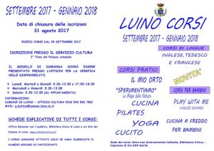 Da domani al via le iscrizioni di “Luino Corsi 2017-2018”, tutte le novità
