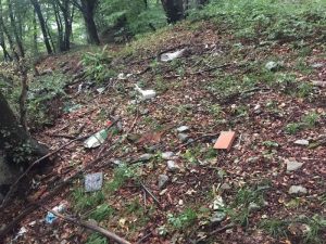 Una discarica a cielo aperto nei boschi di Dumenza, c'è anche amianto