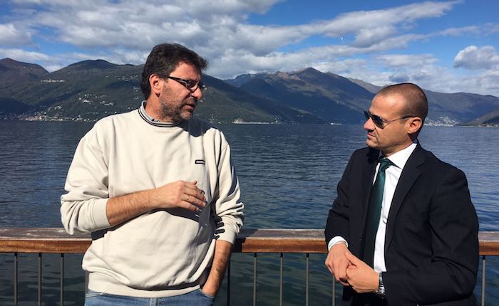 L'onorevole Giorgetti e il consigliere Monti a Luino per il Sì al Referendum