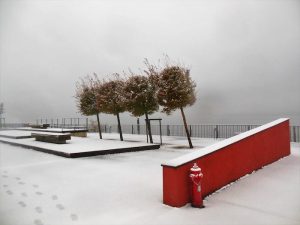 La neve trasforma il paesaggio, in Forcora caduti 20cm circa. Sulle strade in azione gli spalaneve
