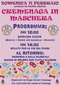 "Cremenaga in maschera" per il Carnevale di domenica: sfilata, musica e libri in omaggio