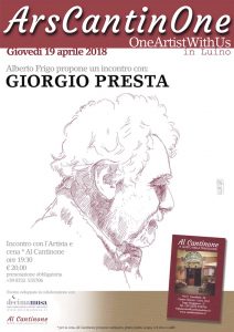 A Luino giovedì la prima serata di "ArsCantinOne", a cena con l'artista