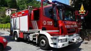 Incendio in un appartamento di Brusimpiano