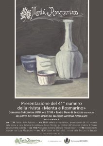 Menta e Rosmarino, domani la presentazione del 41esimo numero della rivista