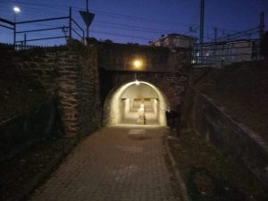 Torna la luce il sottopasso verso l'Ospedale, Agostinelli: "Un grazie al sindaco Pellicini"