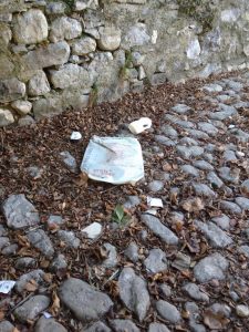 Nei boschi della Valcuvia ancora grande inciviltà: trovate reti metalliche e tolle di vernice