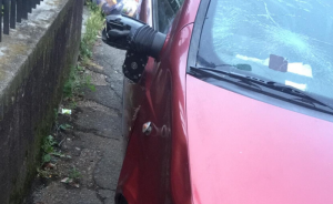 Gravi danni alla vettura coinvolta nello scontro, fortunatamente non ci sono feriti e il cervo riesce a fuggire apparentemente illeso