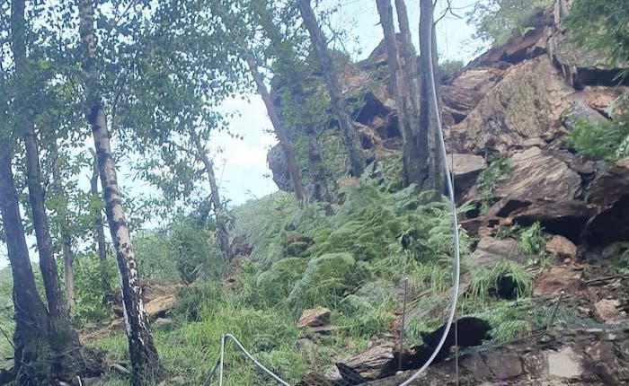 Frana a Maccagno, Orascio ancora isolata: al via i lavori per frantumare la roccia