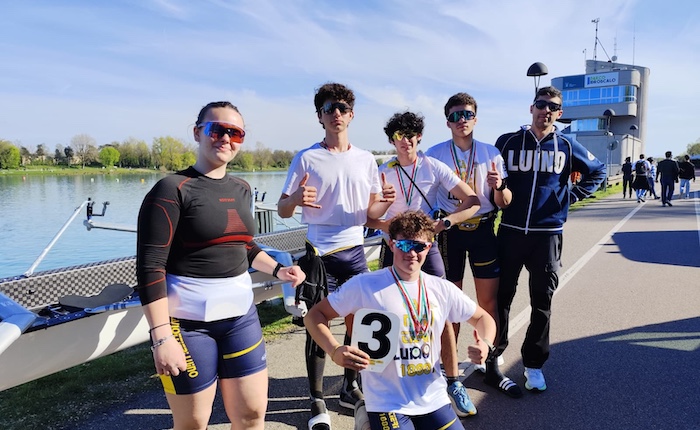 Un argento e due bronzi per la Canottieri di Luino all’Idroscalo di Milano