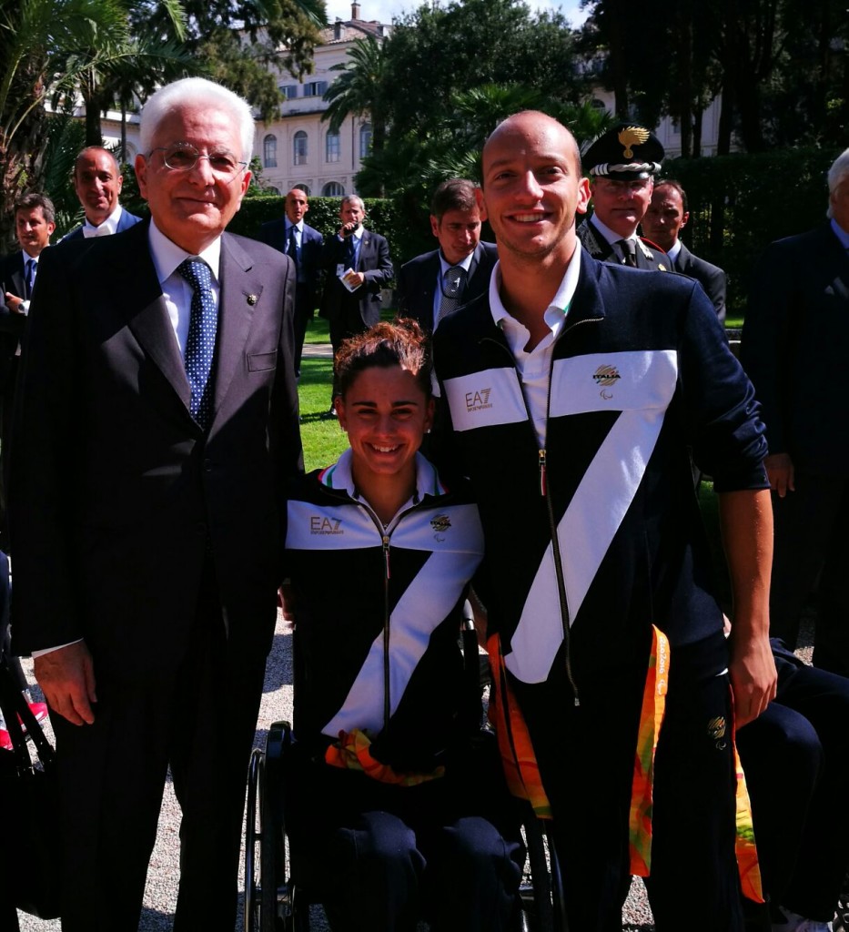 Federico Morlacchi, Sergio Mattarella e Giulia Ghiretti