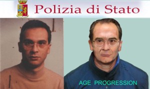 L'invecchiamento al computer del boss Matteo Messina Denaro (foto ANSA )