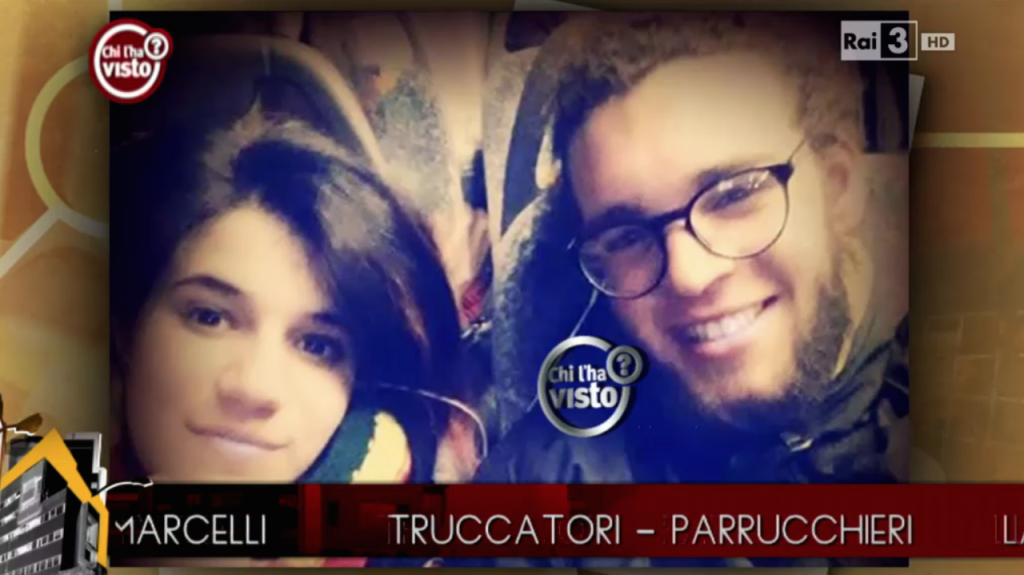 La foto mostrata dal programma televisivo "Chi l'ha Visto" per la scomparsa di Alessia e Nicola lunedì da Luino