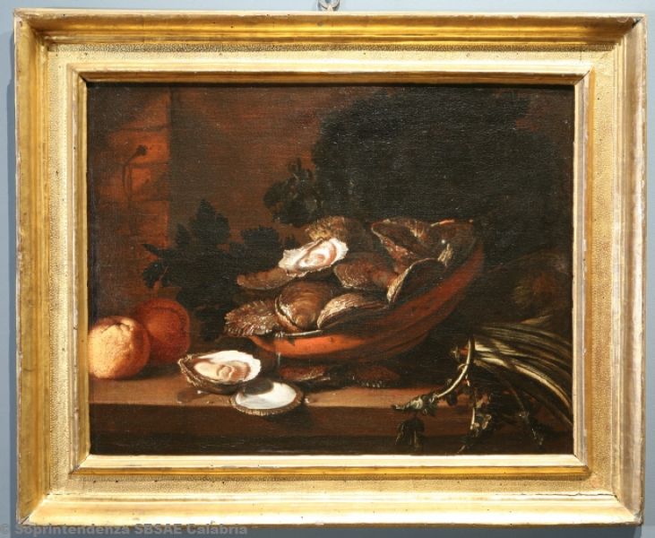Giuseppe Recco - Natura morta con ostriche e sedano