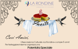 Una cena tra amicizia e impegno sociale per il 5° compleanno de "La Rondine"