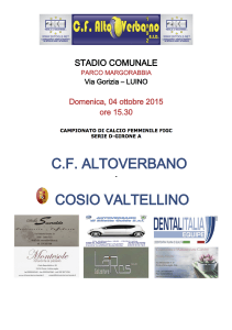 Luino, Calcio femminile: domenica alle 15.30 esordio in campionato per "C.F Alto Verbano" al Parco Margorabbia