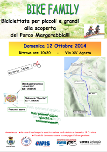 La locandina del "Bike Family" del 12 ottobre a Luino