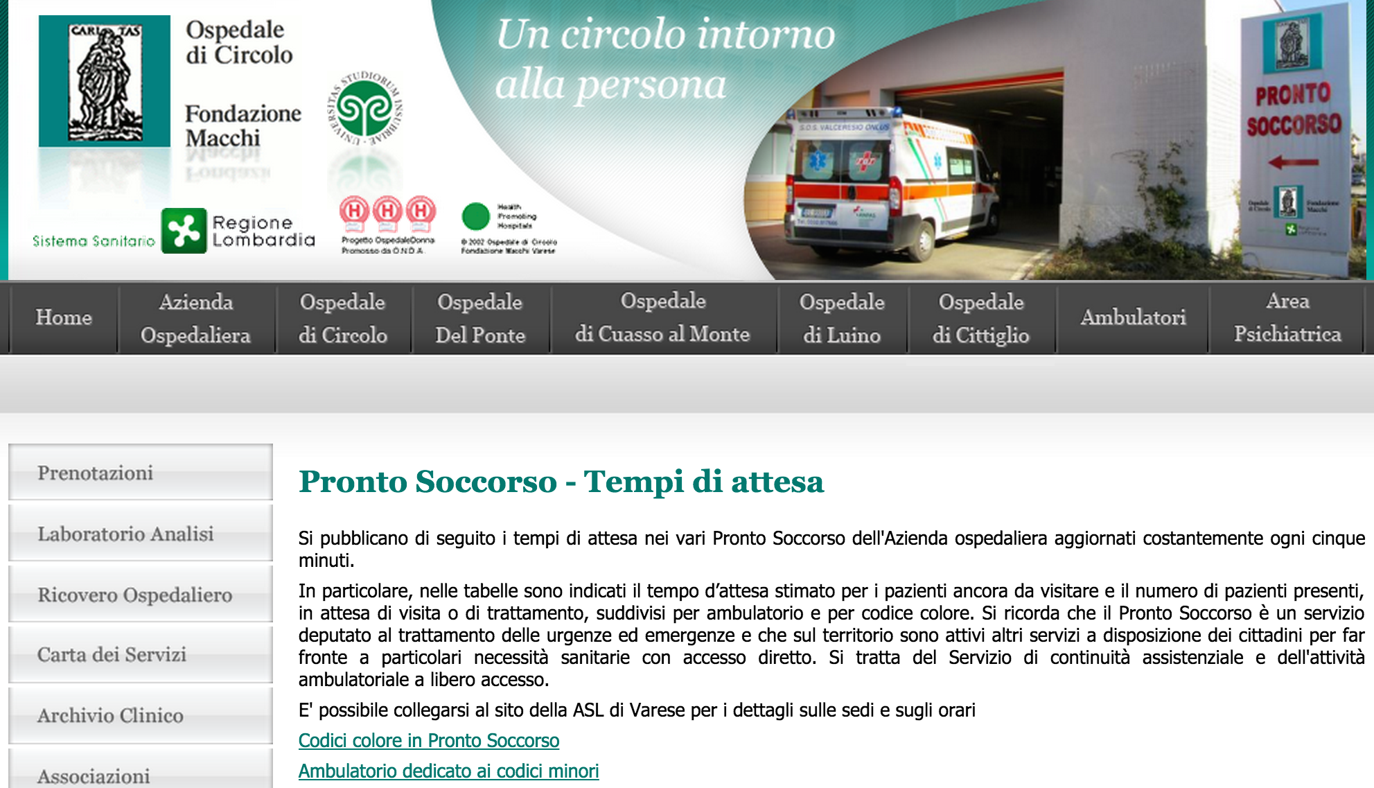 Tempi Di Attesa Pronto Soccorso Varese