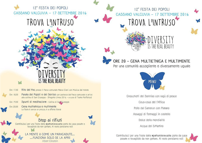 Cassano Valcuvia: sabato la "Festa dei Popoli", giornata dedica alla diversità. Ecco i menù del weekend del "Grotto del Sorriso"