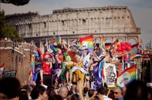 Un'immagine dell'edizione 2013 del Pride Roma (focusitaly.net)