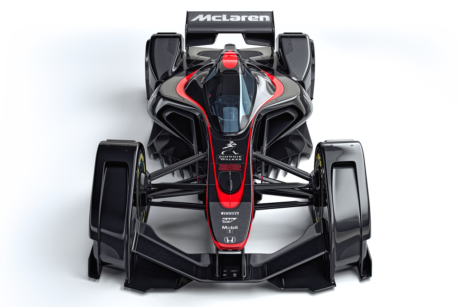 Svelata la MP4-X della McLaren, immaginando la monoposto F1 del futuro.
