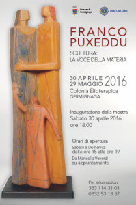Germignaga, sabato l'inaugurazione della mostra “Scultura: la voce della materia” di Franco Puxeddu